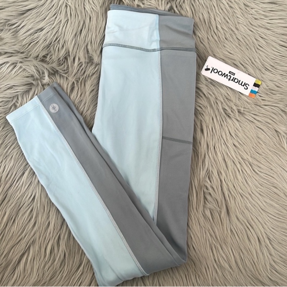 Smartwool Light Blue and Gray Leggings